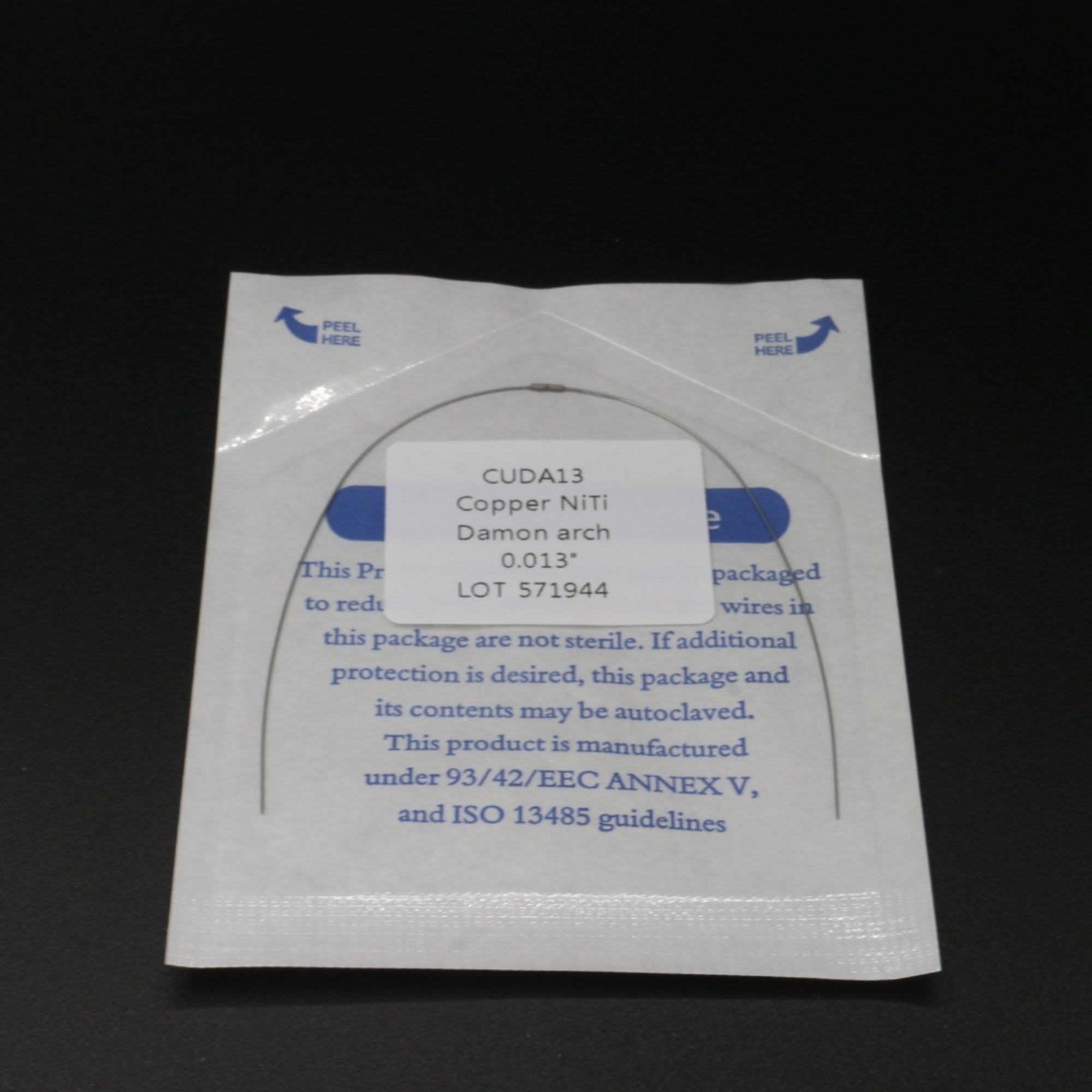 Archwire set of 12 wires with stops